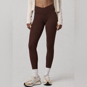 Aerie Offline Medium Brown Crossover Legging   EUC